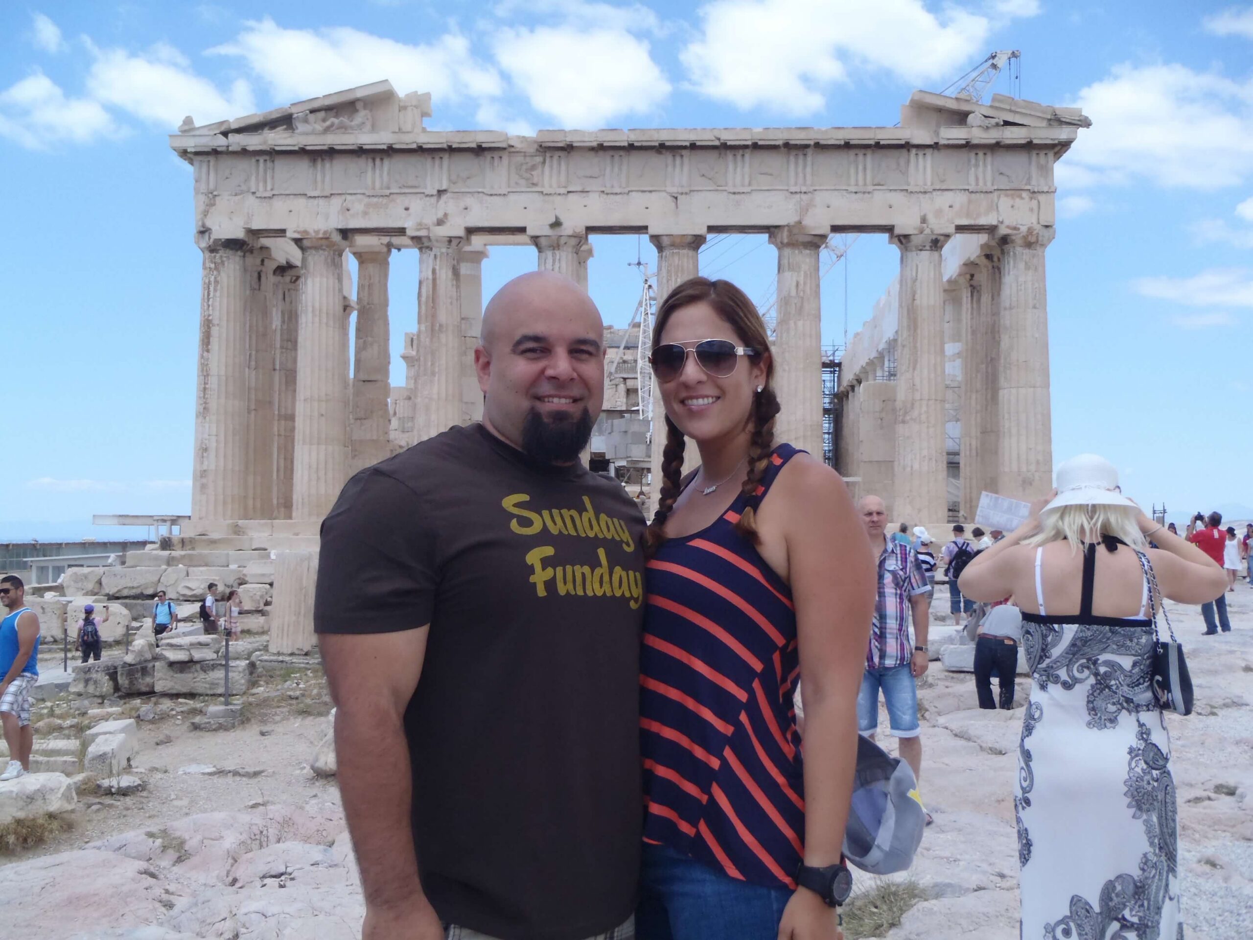 Barbie Villacis at the Acropolis in Athens, Greece