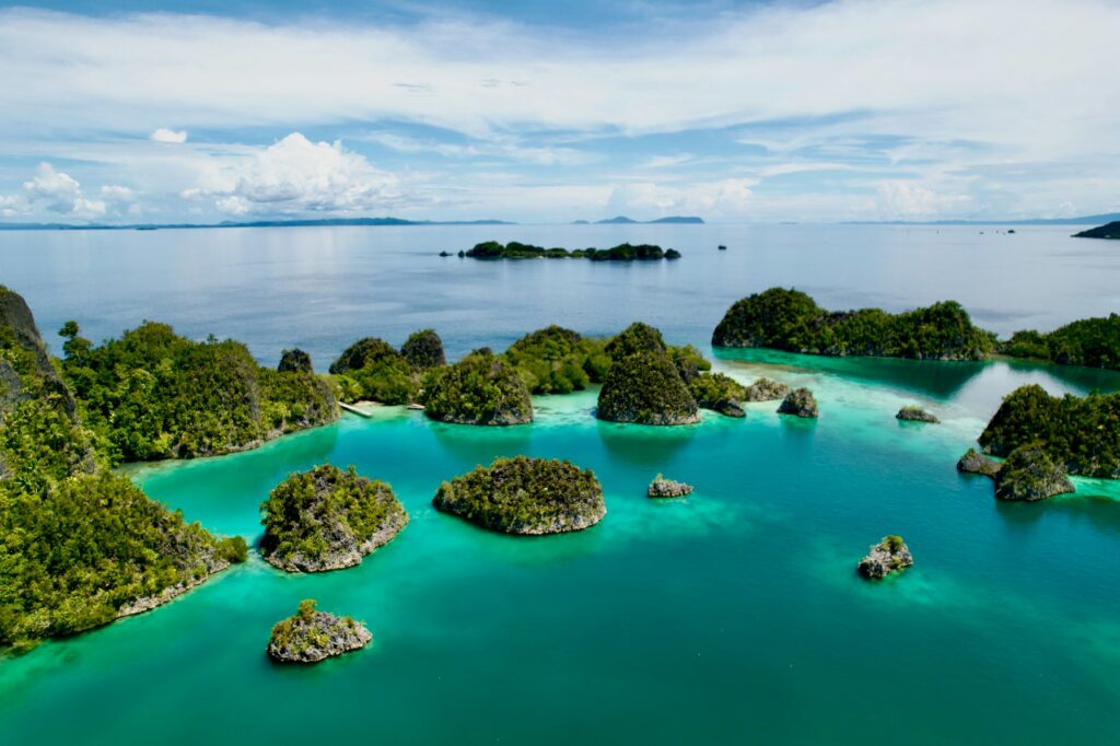 22 Nights Through Remote Indonesia & the Pacific: Seabourn Pursuit's Wild 2026 Route 1 Turquoise water and limestone islands in Raja Ampat, Indonesia