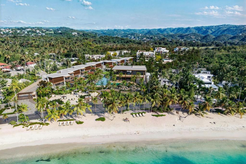 Aerial view of Donoma Las Terrenas Resort & Villas on Playa Las Ballenas, Dominican Republic