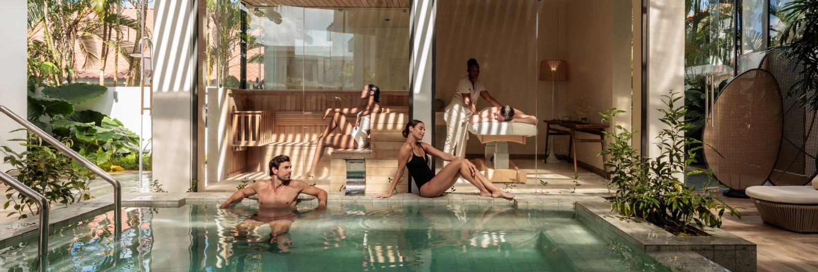 Spa plunge pool and treatment suite at Donoma Las Terrenas