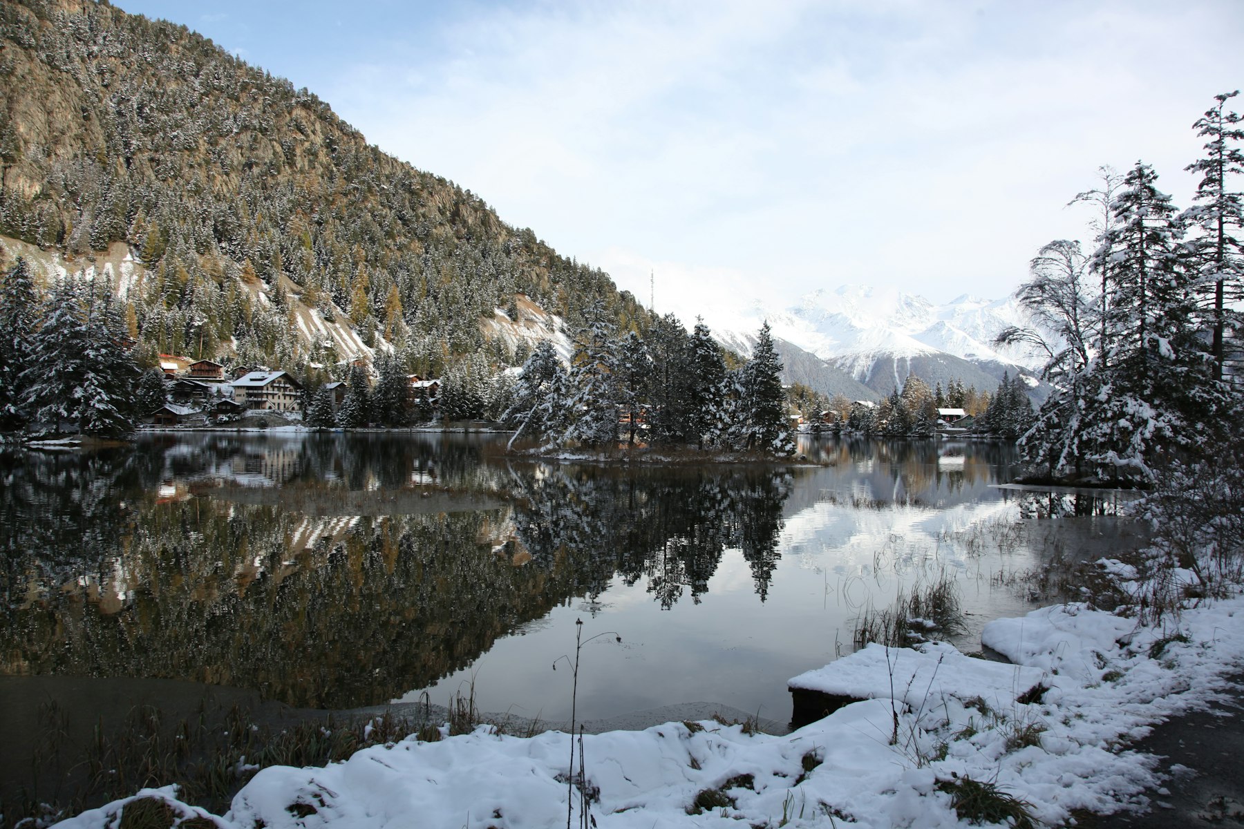 Tour du Mont Blanc: The Mountain Three Countries Can’t Agree On 4 Champex-Lac in the Valais under early snow, on the Swiss sector of the Tour du Mont Blanc